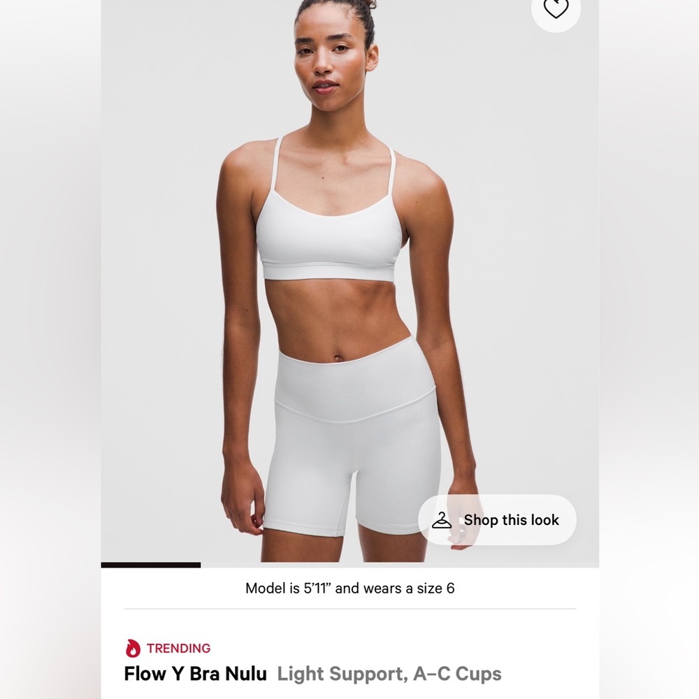 Lululemon Athletica White Sports Bra and Shorts